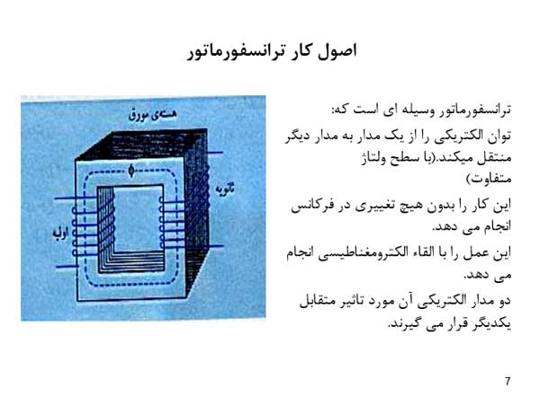 پاورپوینت ترانسفورماتور
