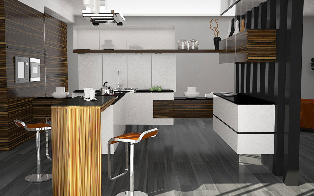 نمونه کار طراحی اتاق و آشپزخانه دانشجویی