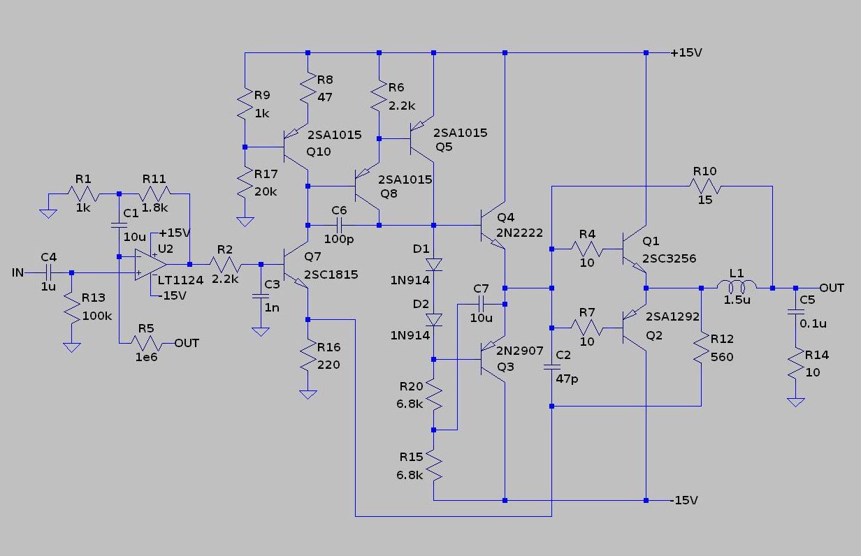 2sc5200 2sa1943 усилитель схема