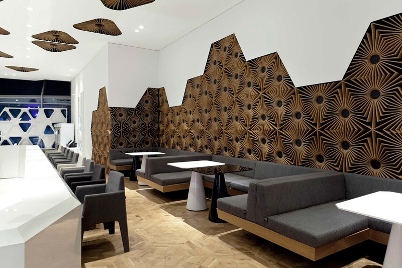 طراحی کافه رستوران به وسیله عناصر هندسی